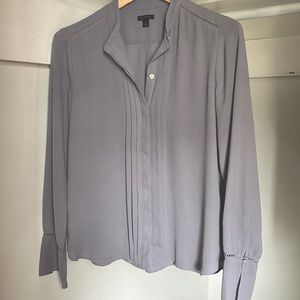 Ann Taylor, long sleeve gray blouse